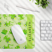 Froschmuster, grüne Frösche, Froschprinz, Ihr Name Mousepad