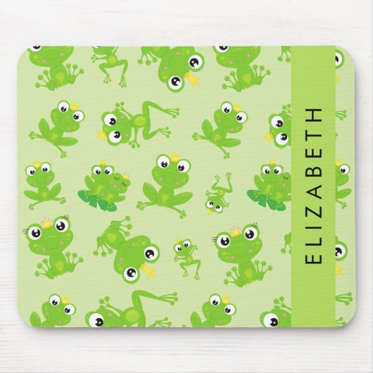 Froschmuster, grüne Frösche, Froschprinz, Ihr Name Mousepad (Vorne)