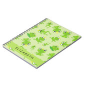 Froschmuster, grüne Frösche, Froschprinz, Ihr Name Notizblock (Linke Seite)