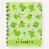 Froschmuster, grüne Frösche, Froschprinz, Ihr Name Notizblock (Vorderseite)