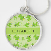 Froschmuster, grüne Frösche, Froschprinz, Ihr Name Schlüsselanhänger (Vorne)