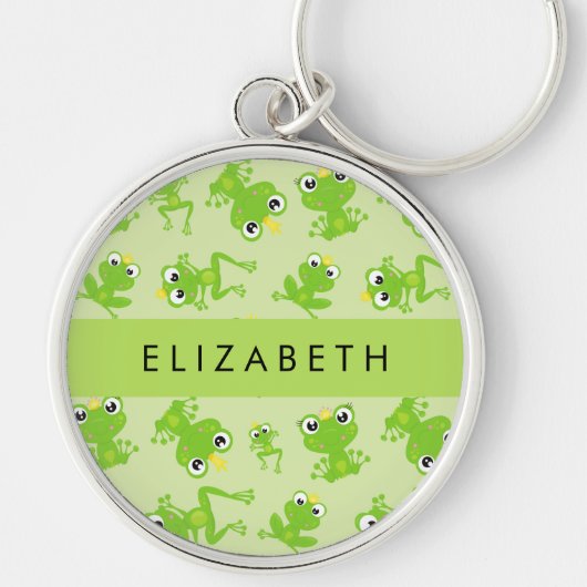 Froschmuster, grüne Frösche, Froschprinz, Ihr Name Schlüsselanhänger (Vorne)