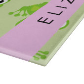 Froschmuster, grüne Frösche, Froschprinz, Ihr Name Schneidebrett (Ecke)