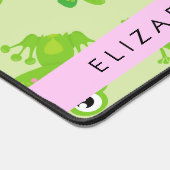 Froschmuster, grüne Frösche, Froschprinz, Ihr Name Schreibtischunterlage (Ecke)