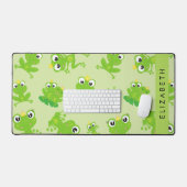 Froschmuster, grüne Frösche, Froschprinz, Ihr Name Schreibtischunterlage (Tastatur & Maus)
