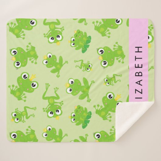 Froschmuster, grüne Frösche, Froschprinz, Ihr Name Sherpadecke (Vorderseite (Horizontal))
