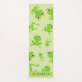 Froschmuster, grüne Frösche, Froschprinz, Ihr Name Yogamatte (Vorderseite)