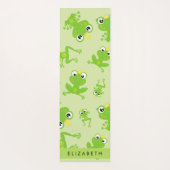 Froschmuster, grüne Frösche, Froschprinz, Ihr Name Yogamatte (Rückseite)