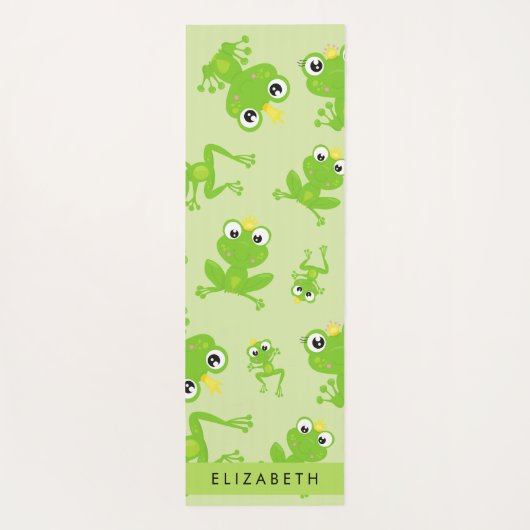 Froschmuster, grüne Frösche, Froschprinz, Ihr Name Yogamatte (Rückseite)