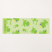 Froschmuster, grüne Frösche, Froschprinz, Ihr Name Yogamatte (Vorderseite (Horizontal))