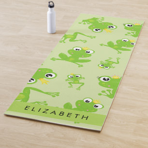 Froschmuster, grüne Frösche, Froschprinz, Ihr Name Yogamatte