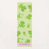 Froschmuster, grüne Frösche, Froschprinz, Ihr Name Yogamatte (Vorderseite)