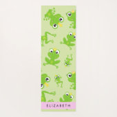 Froschmuster, grüne Frösche, Froschprinz, Ihr Name Yogamatte (Rückseite)