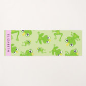 Froschmuster, grüne Frösche, Froschprinz, Ihr Name Yogamatte (Vorderseite (Horizontal))
