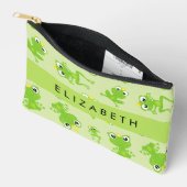 Froschmuster, grüne Frösche, Froschprinz, Ihr Name Zubehörtasche (Offen)