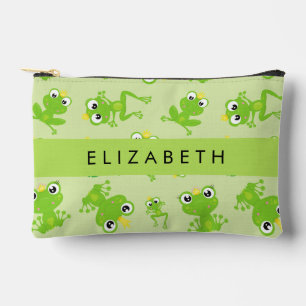 Froschmuster, grüne Frösche, Froschprinz, Ihr Name Zubehörtasche
