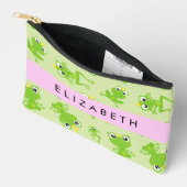 Froschmuster, grüne Frösche, Froschprinz, Ihr Name Zubehörtasche (Offen)