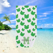 Froschmuster monogramm Wildlife Beach Badehandtuch
