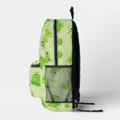 Froschmuster, Niedliche Frösche, grüne Frösche, Fr Bedruckter Rucksack (Rechts)