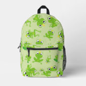 Froschmuster, Niedliche Frösche, grüne Frösche, Fr Bedruckter Rucksack (Vorderseite)