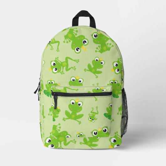 Froschmuster, Niedliche Frösche, grüne Frösche, Fr Bedruckter Rucksack (Vorderseite)