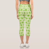 Froschmuster, Niedliche Frösche, grüne Frösche, Fr Capri Leggings (Rückseite)