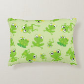 Froschmuster, Niedliche Frösche, grüne Frösche, Fr Dekokissen (Vorderseite)
