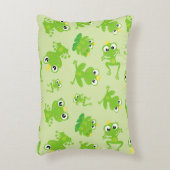 Froschmuster, Niedliche Frösche, grüne Frösche, Fr Dekokissen (Vorderseite(Vertikal))