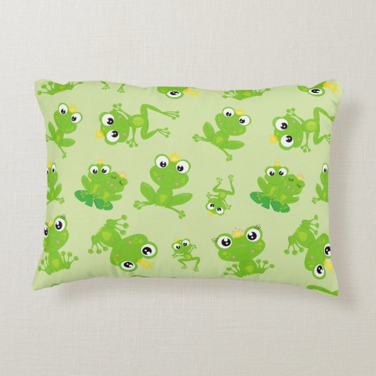 Froschmuster, Niedliche Frösche, grüne Frösche, Fr Dekokissen (Rückseite)