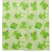 Froschmuster, Niedliche Frösche, grüne Frösche, Fr Duschvorhang (Vorderseite)