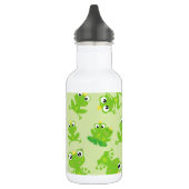 Froschmuster, Niedliche Frösche, grüne Frösche, Fr Edelstahlflasche (Links)
