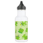 Froschmuster, Niedliche Frösche, grüne Frösche, Fr Edelstahlflasche (Rechts)
