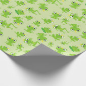 Froschmuster, Niedliche Frösche, grüne Frösche, Fr Geschenkpapier (Ecke)