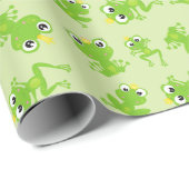 Froschmuster, Niedliche Frösche, grüne Frösche, Fr Geschenkpapier (Rolleneckpunkt)
