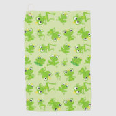 Froschmuster, Niedliche Frösche, grüne Frösche, Fr Golfhandtuch (Vorderseite)