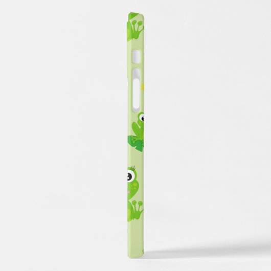 Froschmuster, Niedliche Frösche, grüne Frösche, Fr iPhone Hülle (Linke Seite)