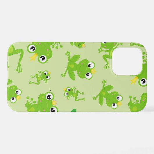 Froschmuster, Niedliche Frösche, grüne Frösche, Fr iPhone Hülle (Rückseite (Horizontal))
