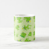 Froschmuster, Niedliche Frösche, grüne Frösche, Fr Kaffeetasse (Mittel)