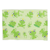 Froschmuster, Niedliche Frösche, grüne Frösche, Fr Kissenbezug (Vorderseite)