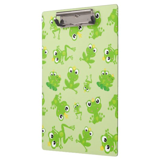 Froschmuster, Niedliche Frösche, grüne Frösche, Fr Klemmbrett (Links)