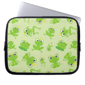 Froschmuster, Niedliche Frösche, grüne Frösche, Fr Laptopschutzhülle (Vorderseite)