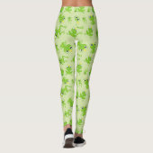 Froschmuster, Niedliche Frösche, grüne Frösche, Fr Leggings (Rückseite)