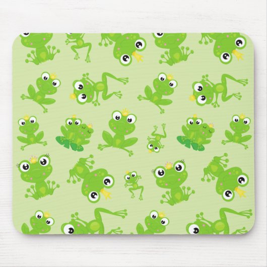 Froschmuster, Niedliche Frösche, grüne Frösche, Fr Mousepad (Vorne)
