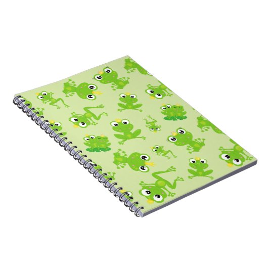 Froschmuster, Niedliche Frösche, grüne Frösche, Fr Notizblock (Rechte Seite)