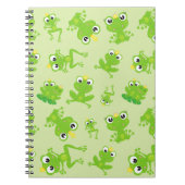 Froschmuster, Niedliche Frösche, grüne Frösche, Fr Notizblock (Vorderseite)