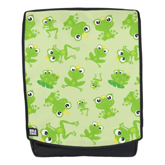 Froschmuster, Niedliche Frösche, grüne Frösche, Fr Rucksack (Vorderseite)