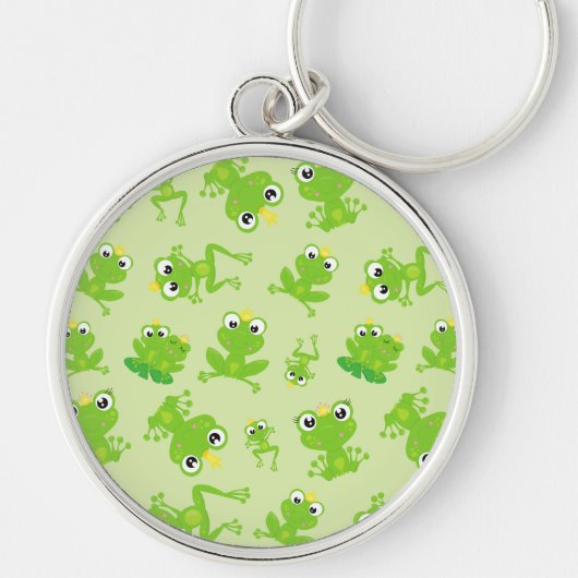 Froschmuster, Niedliche Frösche, grüne Frösche, Fr Schlüsselanhänger (Vorne)