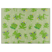 Froschmuster, Niedliche Frösche, grüne Frösche, Fr Schneidebrett (Vorderseite)