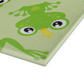 Froschmuster, Niedliche Frösche, grüne Frösche, Fr Schneidebrett (Ecke)