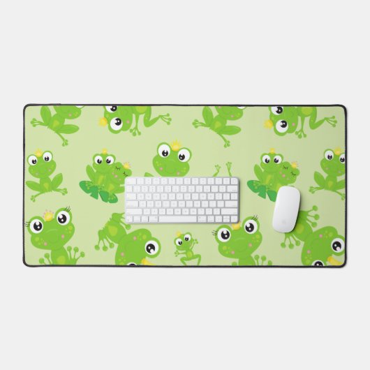 Froschmuster, Niedliche Frösche, grüne Frösche, Fr Schreibtischunterlage (Tastatur & Maus)